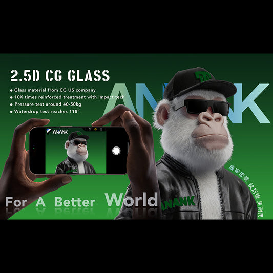 Προστατευτική Μεμβράνη Οθόνης Anank 10X Reinforced CG για Apple iPhone 17 Pro Max, Ενισχυμένο Γυαλί, Full Glue, 2.5D, Μαύρη