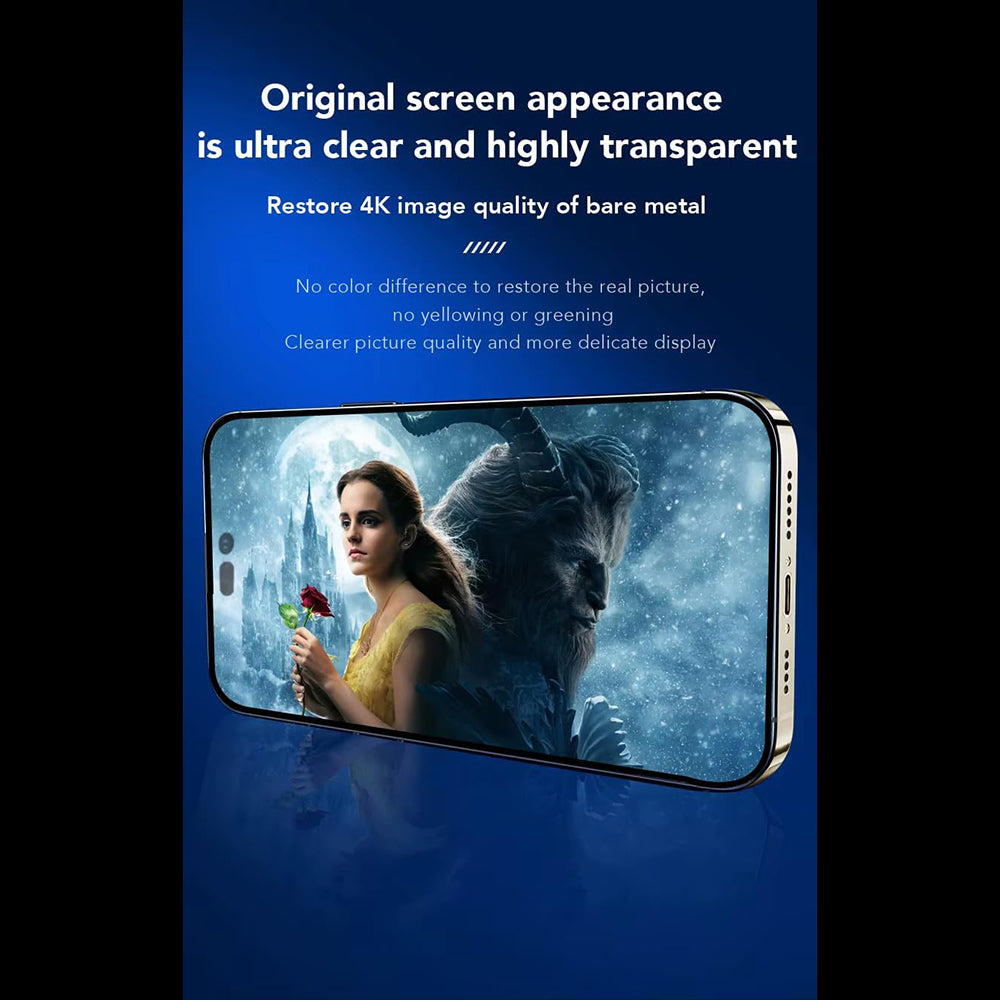 Anank 5X Reinforced CG Screen Protector for Apple iPhone 16, Tempered Glass, Full Glue, 2.5D, Black