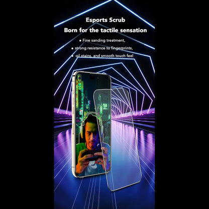Προστατευτική μεμβράνη οθόνης Anank Anti-Fingerprint για Apple iPhone 14 Pro, ασφαλισμένο γυαλί, πλήρης κόλλα, 2.5D, μαύρο