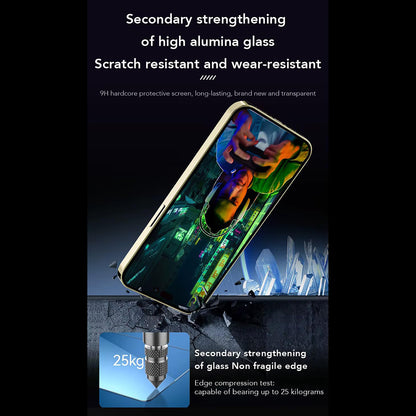 Προστατευτική μεμβράνη οθόνης Anank Anti-Fingerprint για Apple iPhone 14 Pro, ασφαλισμένο γυαλί, πλήρης κόλλα, 2.5D, μαύρο