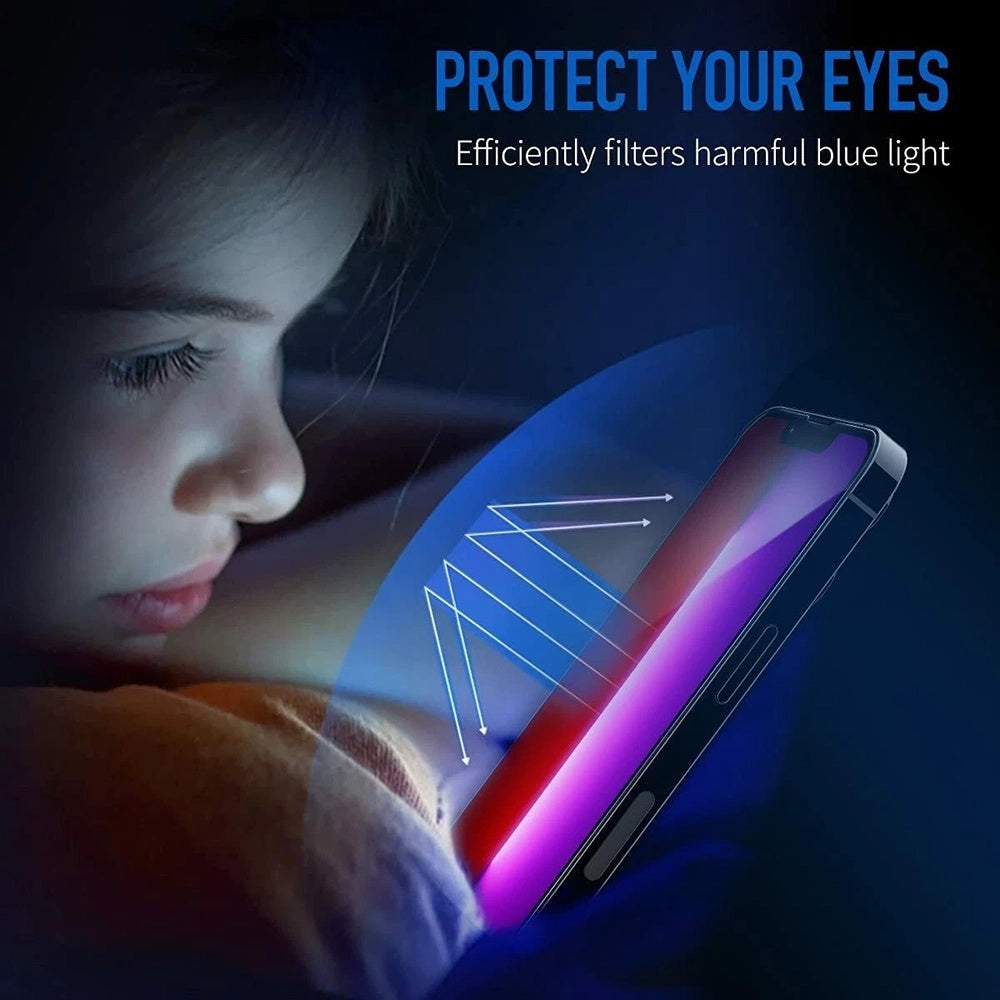 Προστατευτική Μεμβράνη Οθόνης Anti Blue Light Anank 5X Reinforced για Apple iPhone 17 Pro Max, Ενισχυμένο Γυαλί, Full Glue, 2.5D, Μαύρη