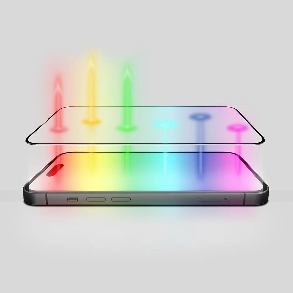 Προστατευτική Μεμβράνη Οθόνης Anti Blue Light Anank 5X Reinforced για Apple iPhone 17 Pro Max, Ενισχυμένο Γυαλί, Full Glue, 2.5D, Μαύρη