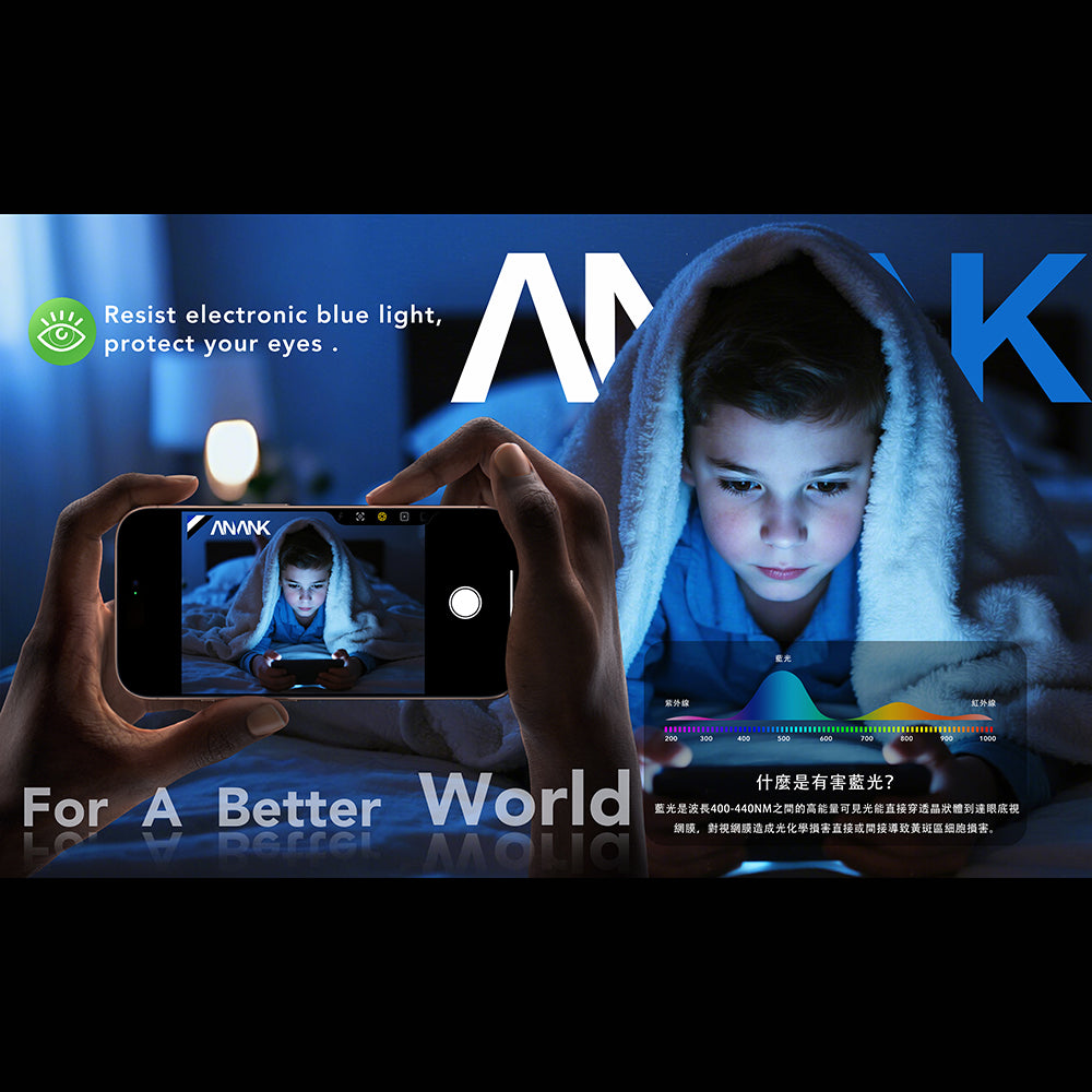 Προστατευτική Μεμβράνη Οθόνης Anti Blue Light Anank 5X Reinforced για Apple iPhone 17 Pro Max, Ενισχυμένο Γυαλί, Full Glue, 2.5D, Μαύρη