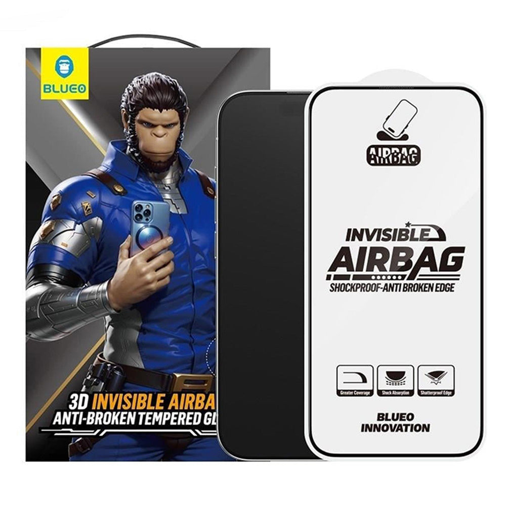 Προστατευτική Μεμβράνη Οθόνης Blueo Anti-Broken για Apple iPhone 17 Air, Ενισχυμένο Γυαλί, Full Glue, Μαύρη