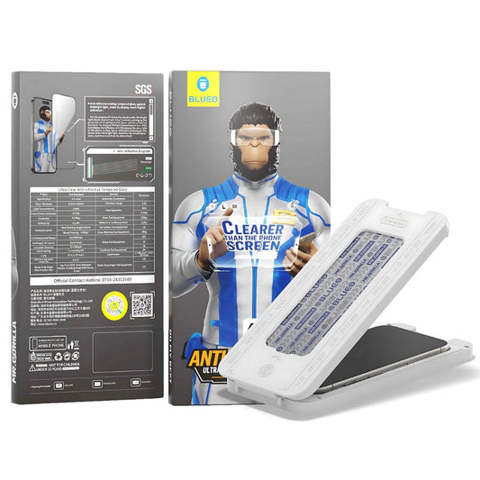 Προστατευτική Μεμβράνη Οθόνης Blueo Anti-Reflective HD Applicator Pro για Apple iPhone 17 Air, Ενισχυμένο Γυαλί, Full Glue, Μαύρη