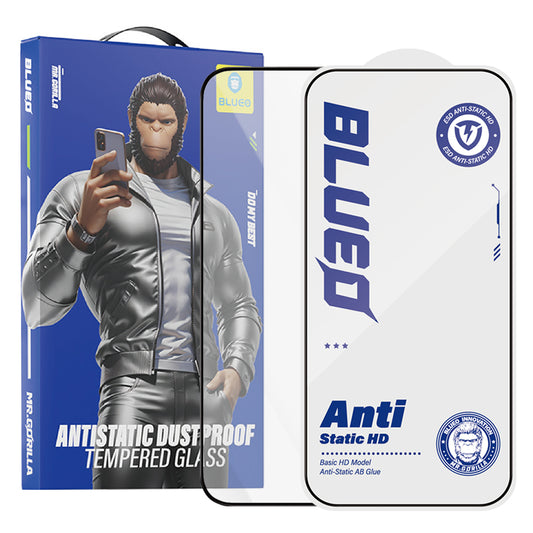 Προστατευτική μεμβράνη οθόνης Blueo Anti-Static HD για Apple iPhone 11 Pro Max / XS Max, ασφαλισμένο γυαλί, πλήρης κόλλα, μαύρο