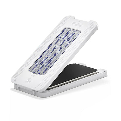 Προστατευτική μεμβράνη οθόνης Blueo Crystal Anti-Scratch Applicator για Apple iPhone 16 Pro Max, Ασφαλισμένο γυαλί, Πλήρης κόλλα, Μαύρο