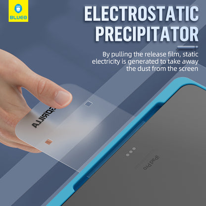 Προστατευτική μεμβράνη οθόνης Blueo HD Applicator Pro για Apple iPad Pro 12.9 (2022) / Pro 12.9 (2021) / Pro 12.9 (2020), Ασφαλισμένο γυαλί, Πλήρης κόλλα
