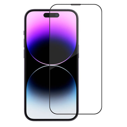 Προστατευτική μεμβράνη οθόνης Blueo Sapphire Applicator Pro για Apple iPhone 16 Pro Max, ασφαλισμένο γυαλί, πλήρης κόλλα, μαύρο