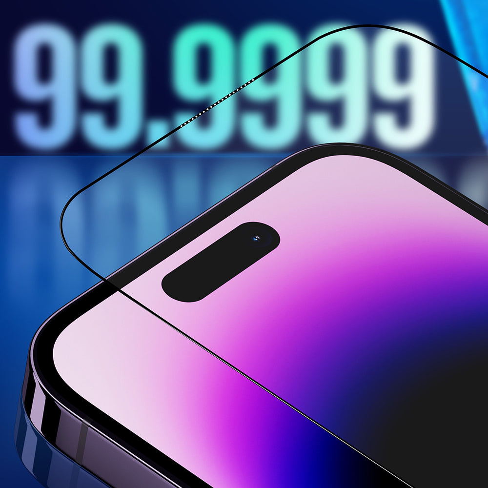 Προστατευτική μεμβράνη οθόνης Blueo Sapphire Applicator Pro για Apple iPhone 16 Pro Max, ασφαλισμένο γυαλί, πλήρης κόλλα, μαύρο