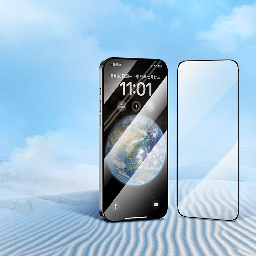 Προστατευτική μεμβράνη οθόνης Blueo Silk HD για Apple iPhone 12 Pro, ασφαλισμένο γυαλί, πλήρης κόλλα, σετ 5 τεμαχίων, 2.5D, μαύρο