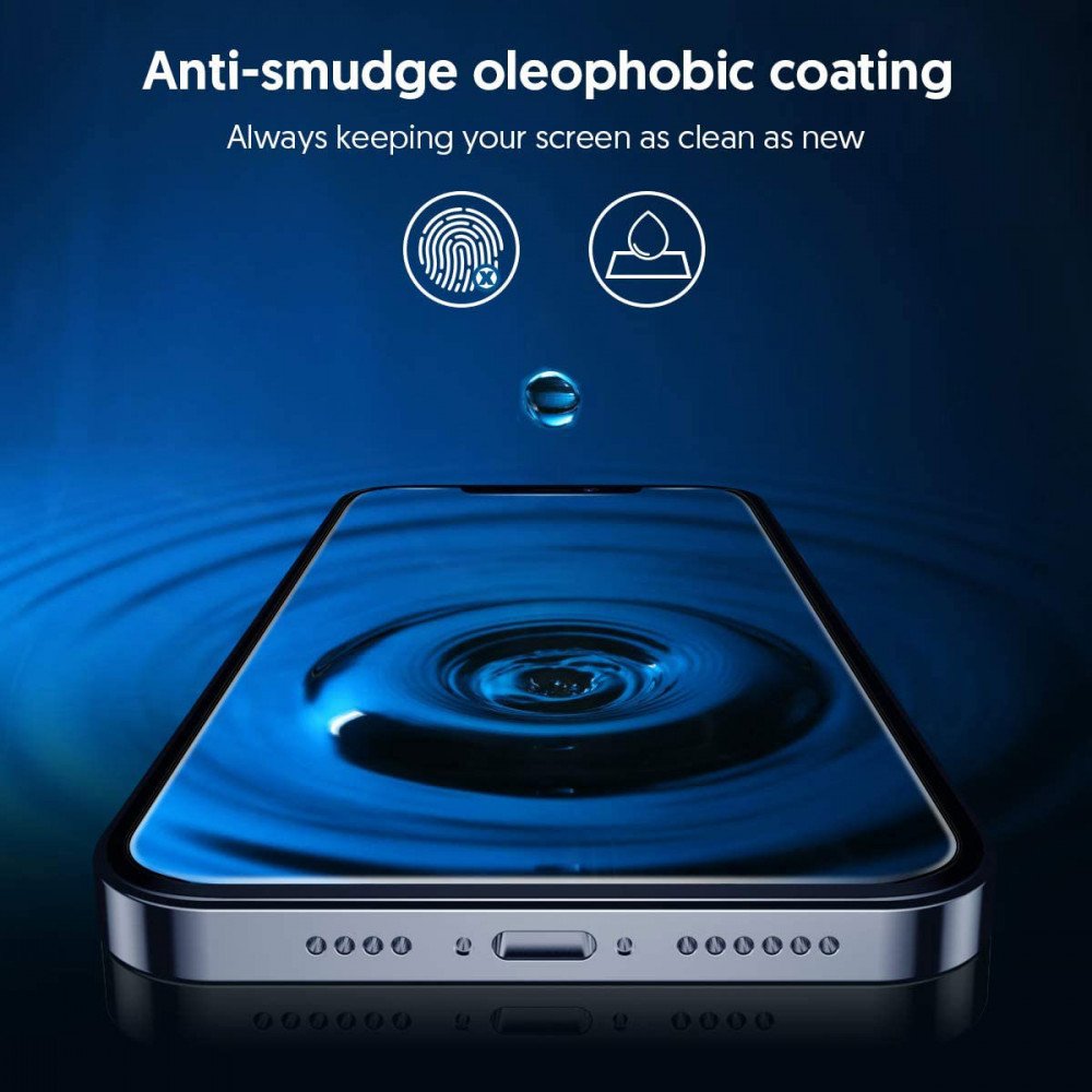Προστατευτική μεμβράνη οθόνης Blueo Silk HD για Apple iPhone X, ασφαλισμένο γυαλί, πλήρης κόλλα, σετ 5 τεμαχίων, 2.5D, μαύρο