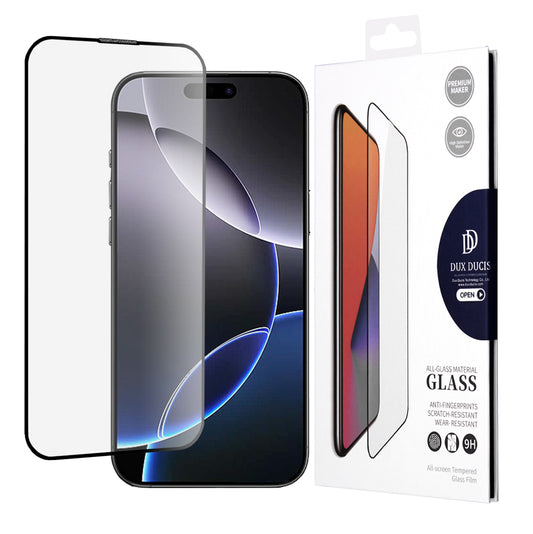 Προστατευτική μεμβράνη οθόνης DUX DUCIS για Apple iPhone 16 Pro Max, ασφαλισμένο γυαλί, Edge Glue, μαύρο