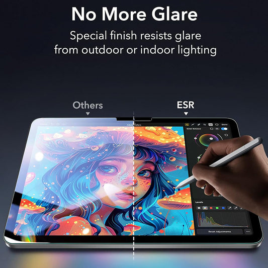 Προστατευτική Μεμβράνη Οθόνης ESR Armorite Paper Feel UltraFit για Apple iPad (2025) / (2022), Ενισχυμένο Γυαλί, Πλήρης Κόλληση, Σετ 2 τεμαχίων