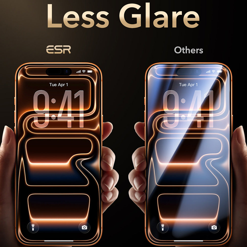 ESR Armorite Pro UltraFit Screen Protector for Apple iPhone 18 Pro / 17 Pro, Tempered Glass, Full Glue, Black