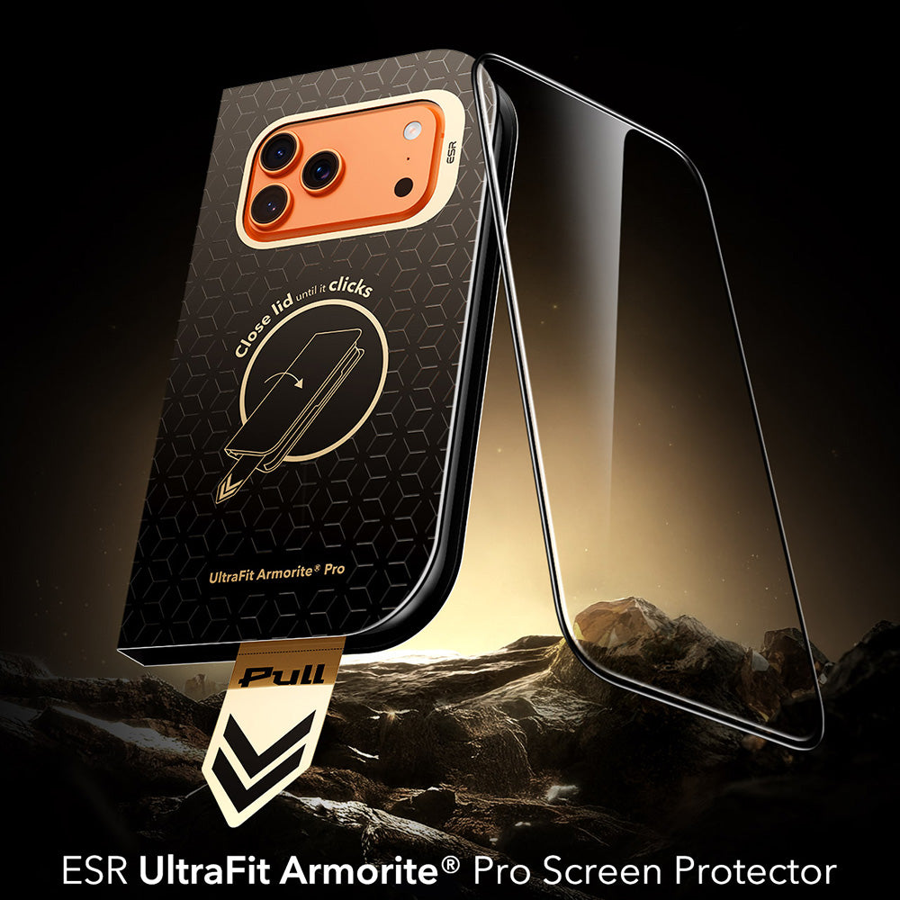 ESR Armorite Pro UltraFit Screen Protector for Apple iPhone 18 Pro Max / 17 Pro Max, Tempered Glass, Full Glue, Black