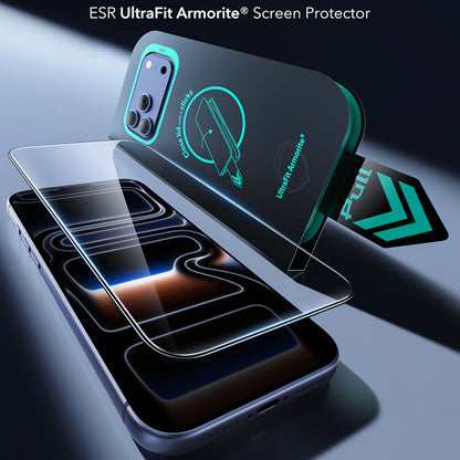 ESR Armorite UltraFit Screen Protector for Apple iPhone 18 Pro / 17 Pro, Tempered Glass, Full Glue, Set of 2 Pieces, Black