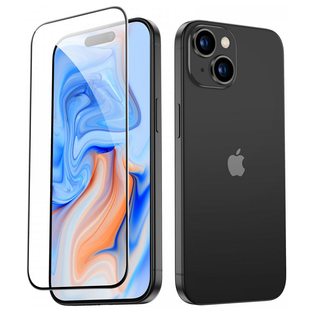 Προστατευτική Μεμβράνη Οθόνης ESR για Apple iPhone 15, Ενισχυμένο Γυαλί, Πλήρης Κόλληση, Μαύρη
