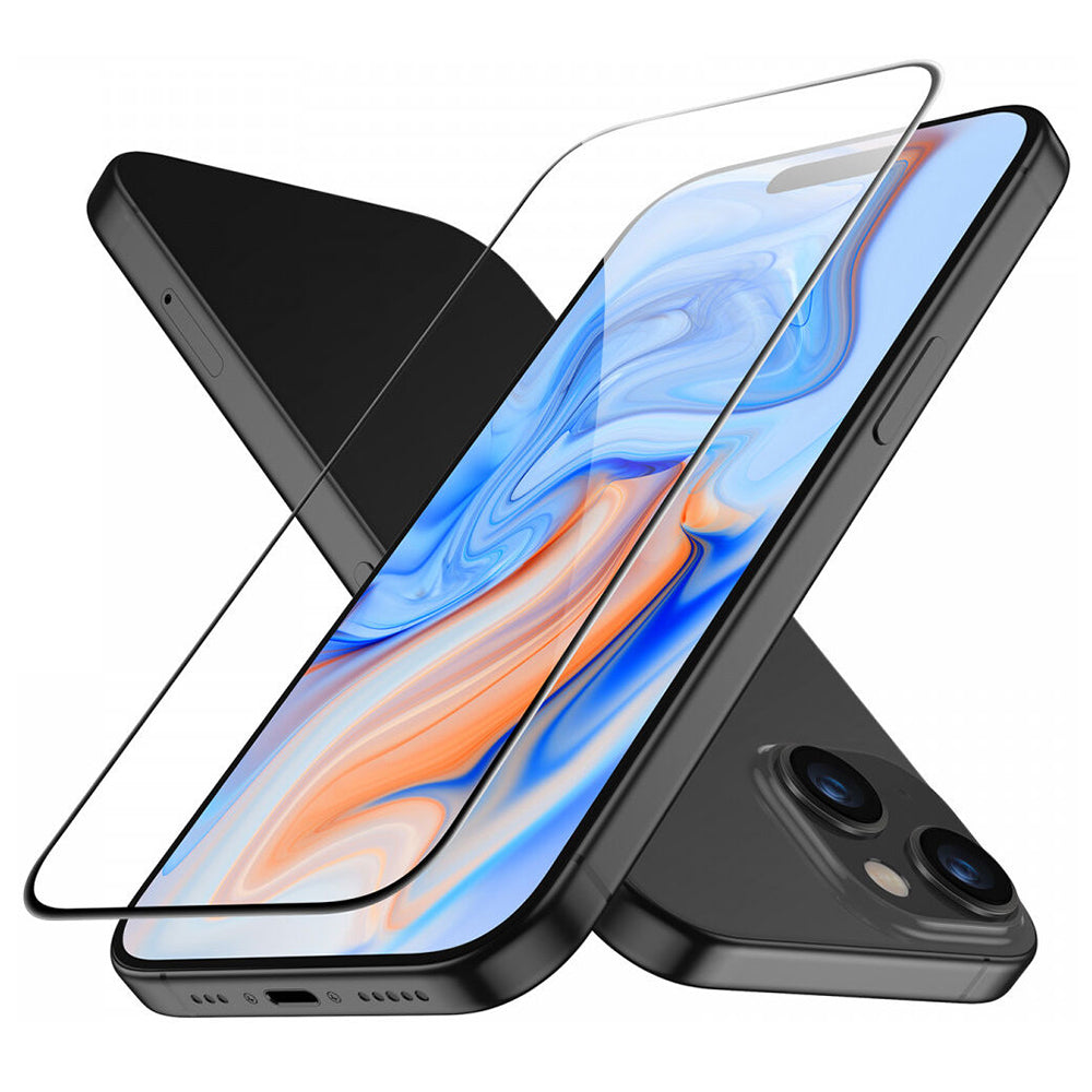 Προστατευτική Μεμβράνη Οθόνης ESR για Apple iPhone 15, Ενισχυμένο Γυαλί, Πλήρης Κόλληση, Μαύρη