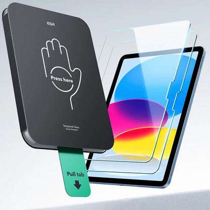 Προστατευτική Μεμβράνη Οθόνης ESR UltraFit για Apple iPad (2025) / (2022), Ενισχυμένο Γυαλί, Full Glue, Σετ 2 τεμαχίων