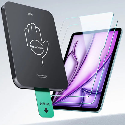 Προστατευτική Μεμβράνη Οθόνης ESR UltraFit για Apple iPad Air 11 (2025) / Air 11 (2024), Ενισχυμένο Γυαλί, Full Glue, Σετ 2 τεμαχίων