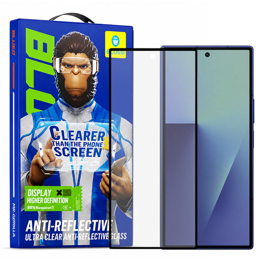 Προστατευτική μεμβράνη οθόνης εξωτερική Blueo Anti-Reflective HD για Samsung Galaxy Z Fold8 Ultra F976, ασφαλισμένο γυαλί, πλήρης κόλλα, μαύρο