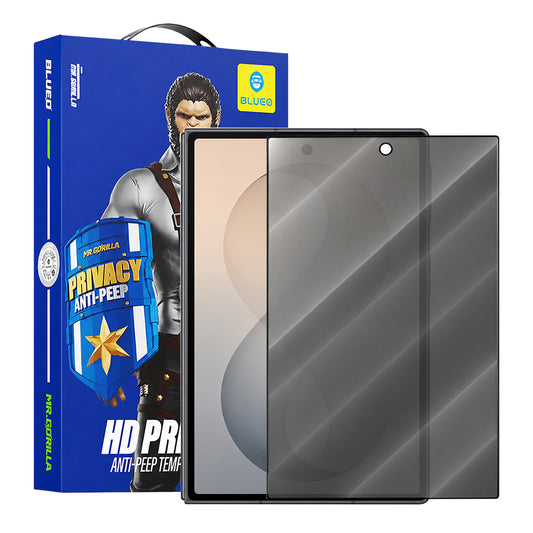 Blueo Anti-Peep Exterior Screen Privacy Protective Film for Samsung Galaxy Z Fold8 F971, Tempered Glass, Full Glue