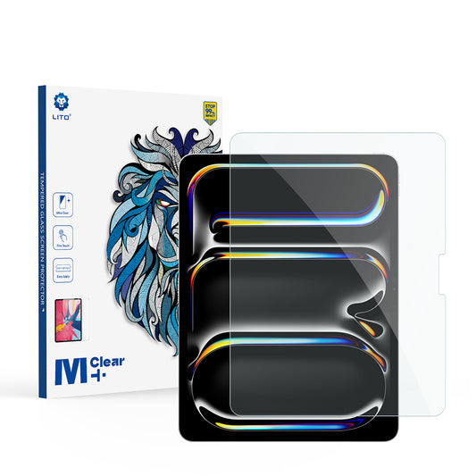 Προστατευτική μεμβράνη οθόνης Lito Classic για Apple iPad Air 13 (2026) / Pro 13 (2025), Ασφαλισμένο γυαλί, Πλήρης κόλλα, 2.5D
