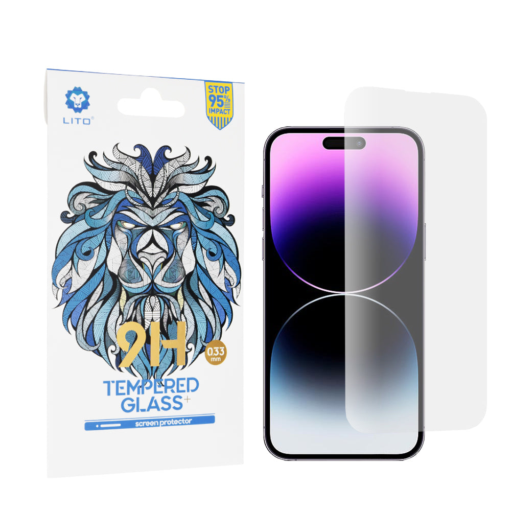 Προστατευτική μεμβράνη οθόνης Lito Classic για Apple iPhone 14 Pro Max, Ασφαλισμένο γυαλί, Πλήρης κόλλα, 2.5D