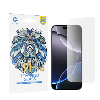 Lito Classic Screen Protector for Apple iPhone 16 Pro Max, Tempered Glass, Full Glue, 2.5D