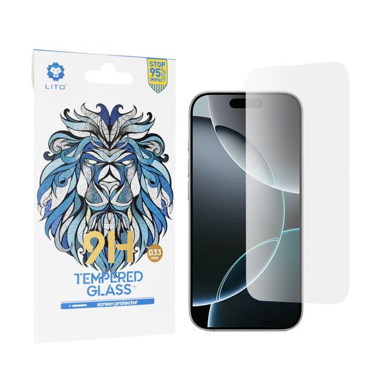 Προστατευτική μεμβράνη οθόνης Lito Classic για Apple iPhone 16 Pro, Ασφαλισμένο γυαλί, Πλήρης κόλλα, 2.5D