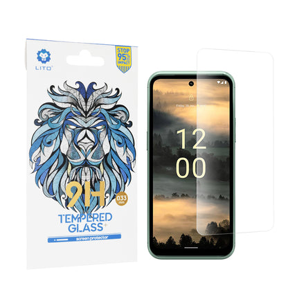 Προστατευτική μεμβράνη οθόνης Lito Classic για Nokia XR21, ασφαλισμένο γυαλί, πλήρης κόλλα, 2.5D
