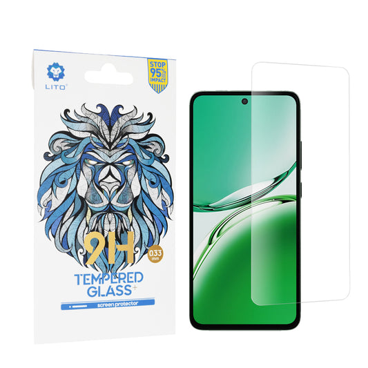 Προστατευτική μεμβράνη οθόνης Lito Classic για Oppo Reno12 F 4G, Ασφαλισμένο γυαλί, Πλήρης κόλλα, 2.5D