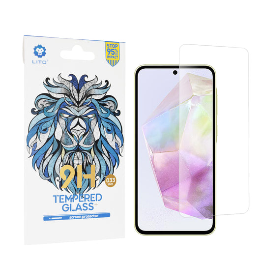 Προστατευτική μεμβράνη οθόνης Lito Classic για Samsung Galaxy A55 5G A556 / A35 5G A356, Ασφαλισμένο γυαλί, Full Glue, 2.5D