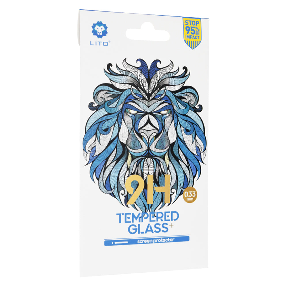Προστατευτική μεμβράνη οθόνης Lito Classic για Samsung Galaxy F12 F127 / A12 Nacho A127 / M02 M022 / M12 M127, Ασφαλισμένο γυαλί, Πλήρης κόλλα, 2.5D