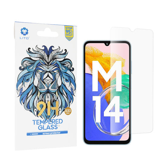 Προστατευτική μεμβράνη οθόνης Lito Classic για Samsung Galaxy M14 5G M146, Ασφαλισμένο γυαλί, Πλήρης κόλλα, 2.5D
