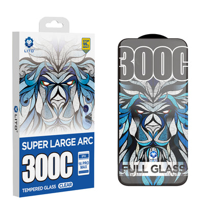 Προστατευτική μεμβράνη οθόνης Lito D+ Max 300C για Apple iPhone 15 Pro Max, Ενισχυμένο γυαλί, Πλήρης κόλλα