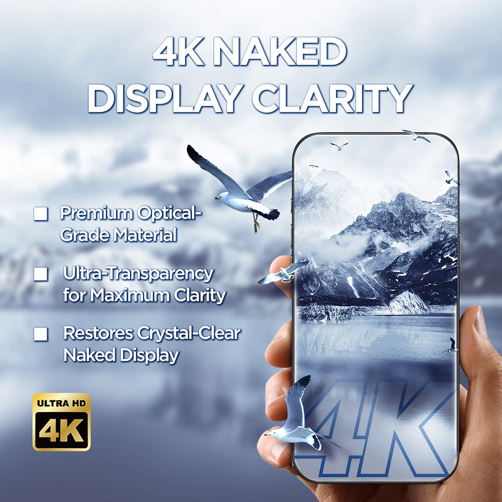 Lito D+ Max 4K Screen Protector for Apple iPhone 17 Pro Max, Tempered Glass, Full Glue, Black