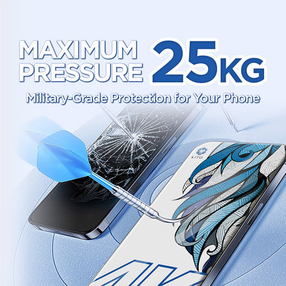 Lito D+ Max 4K Screen Protector for Apple iPhone 17 Pro Max, Tempered Glass, Full Glue, Black