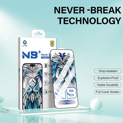 Προστατευτική Μεμβράνη Οθόνης Lito NB για Apple iPhone 17 Pro Max, Ενισχυμένο Γυαλί, Full Glue, Μαύρη