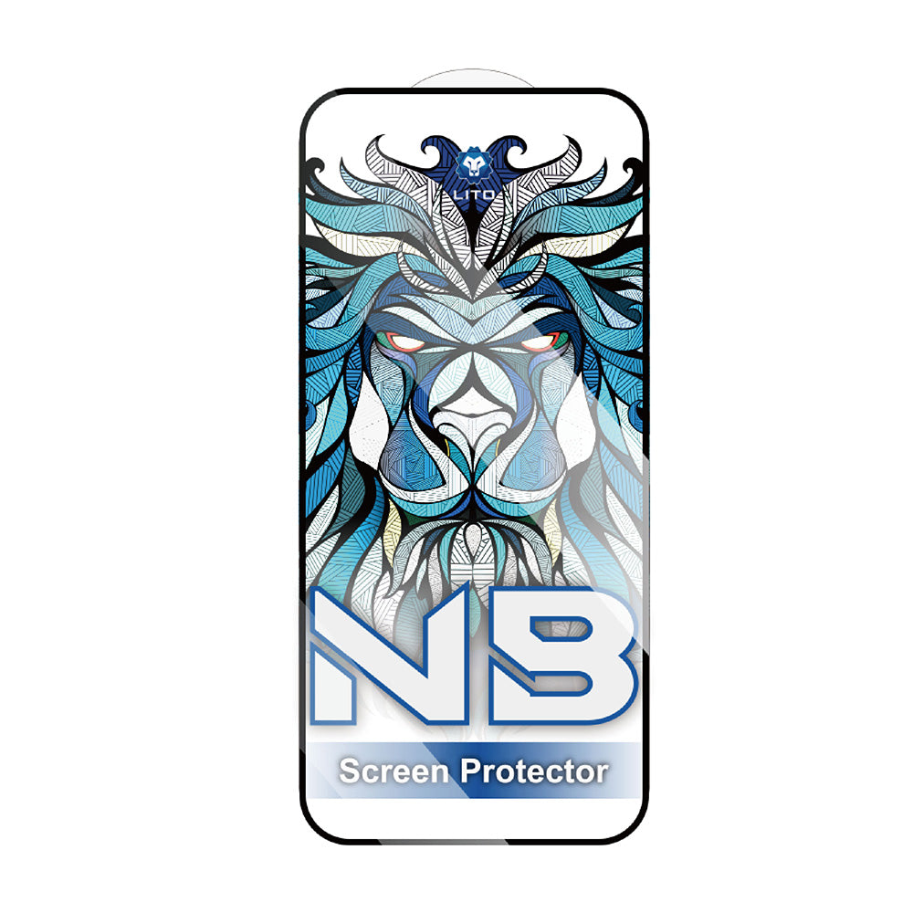 Προστατευτική Μεμβράνη Οθόνης Lito NB για Apple iPhone 17 Pro Max, Ενισχυμένο Γυαλί, Full Glue, Μαύρη