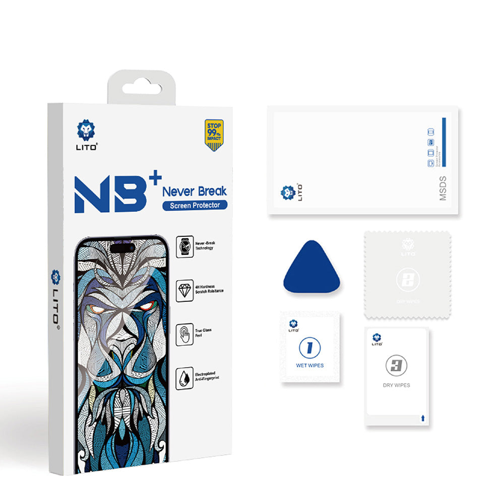Προστατευτική Μεμβράνη Οθόνης Lito NB για Apple iPhone 17 Pro Max, Ενισχυμένο Γυαλί, Full Glue, Μαύρη