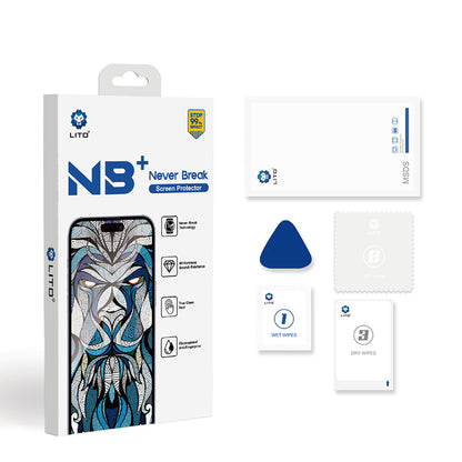 Προστατευτική Μεμβράνη Οθόνης Lito NB για Apple iPhone 17 Pro Max, Ενισχυμένο Γυαλί, Full Glue, Μαύρη