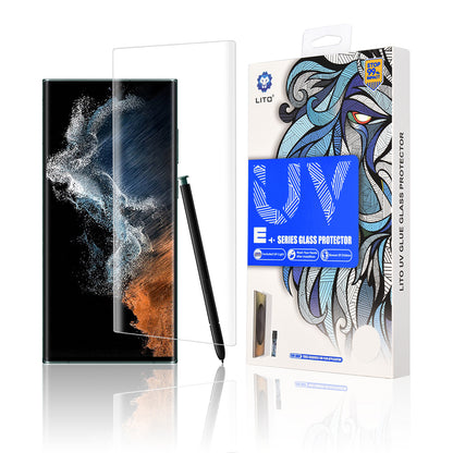 Προστατευτική μεμβράνη οθόνης Lito για Samsung Galaxy S22 Ultra 5G S908, Ασφαλισμένο γυαλί, UV κόλλα, 3D
