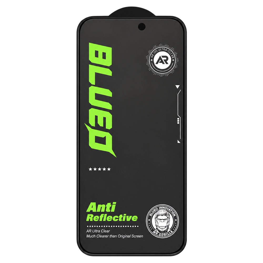 Ματ προστατευτικό οθόνης Blueo Anti Reflective HD για Apple iPhone 18 Pro Max, σκληρυμένο γυαλί, πλήρης επικόλληση, μαύρο