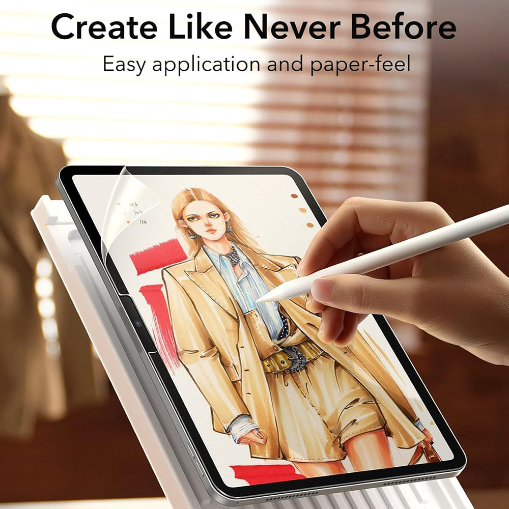 Προστατευτική Μεμβράνη Οθόνης Matte ESR Paper Feel για Apple iPad Air 13 (2025) / Air 13 (2024), Πλαστική, Πλήρης Κόλληση, Σετ 2 τεμαχίων