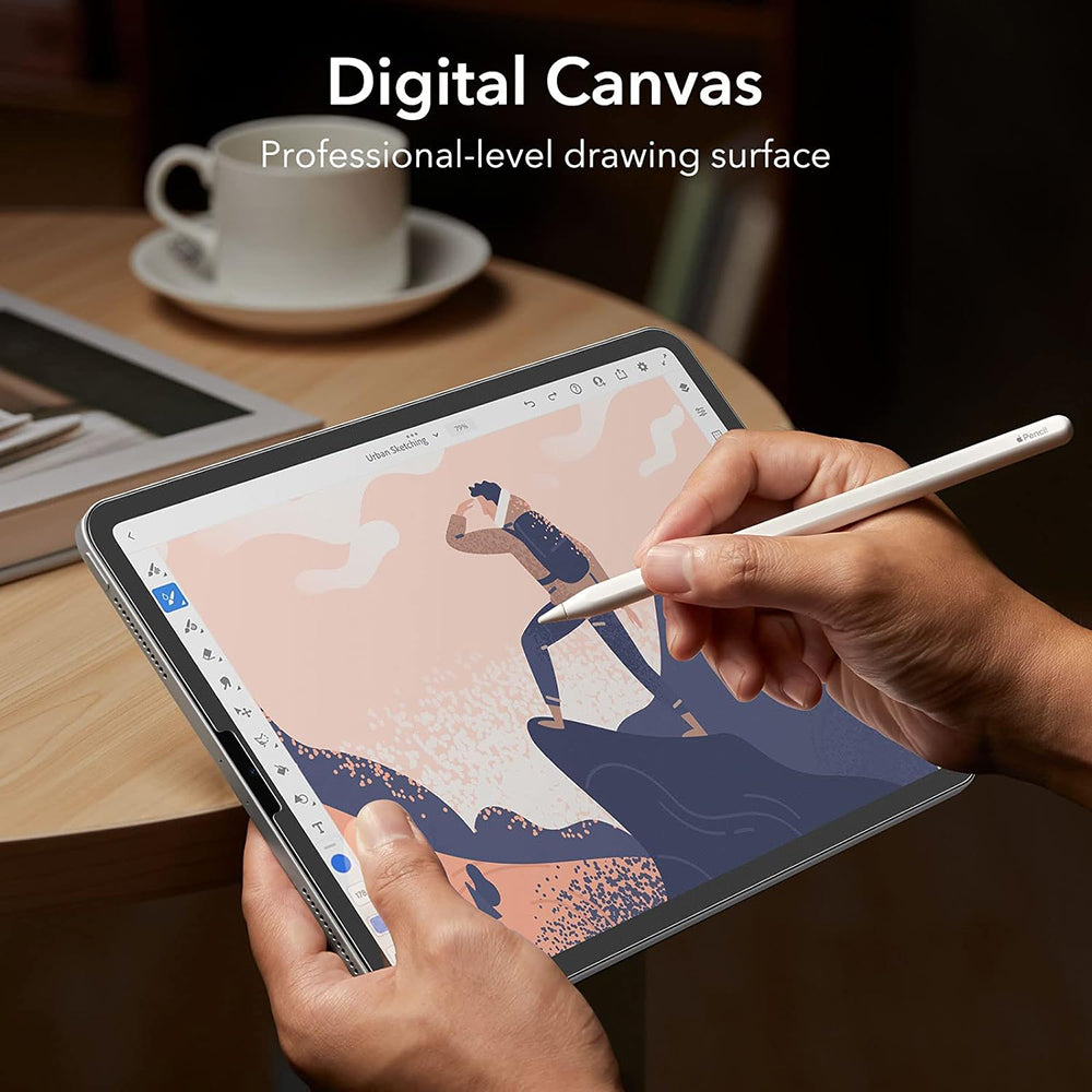 Προστατευτική Μεμβράνη Οθόνης Matte ESR Paper Feel για Apple iPad Pro 12.9 (2022) / Pro 12.9 (2021) / Pro 12.9 (2020), Πλαστική, Σετ 2 τεμαχίων