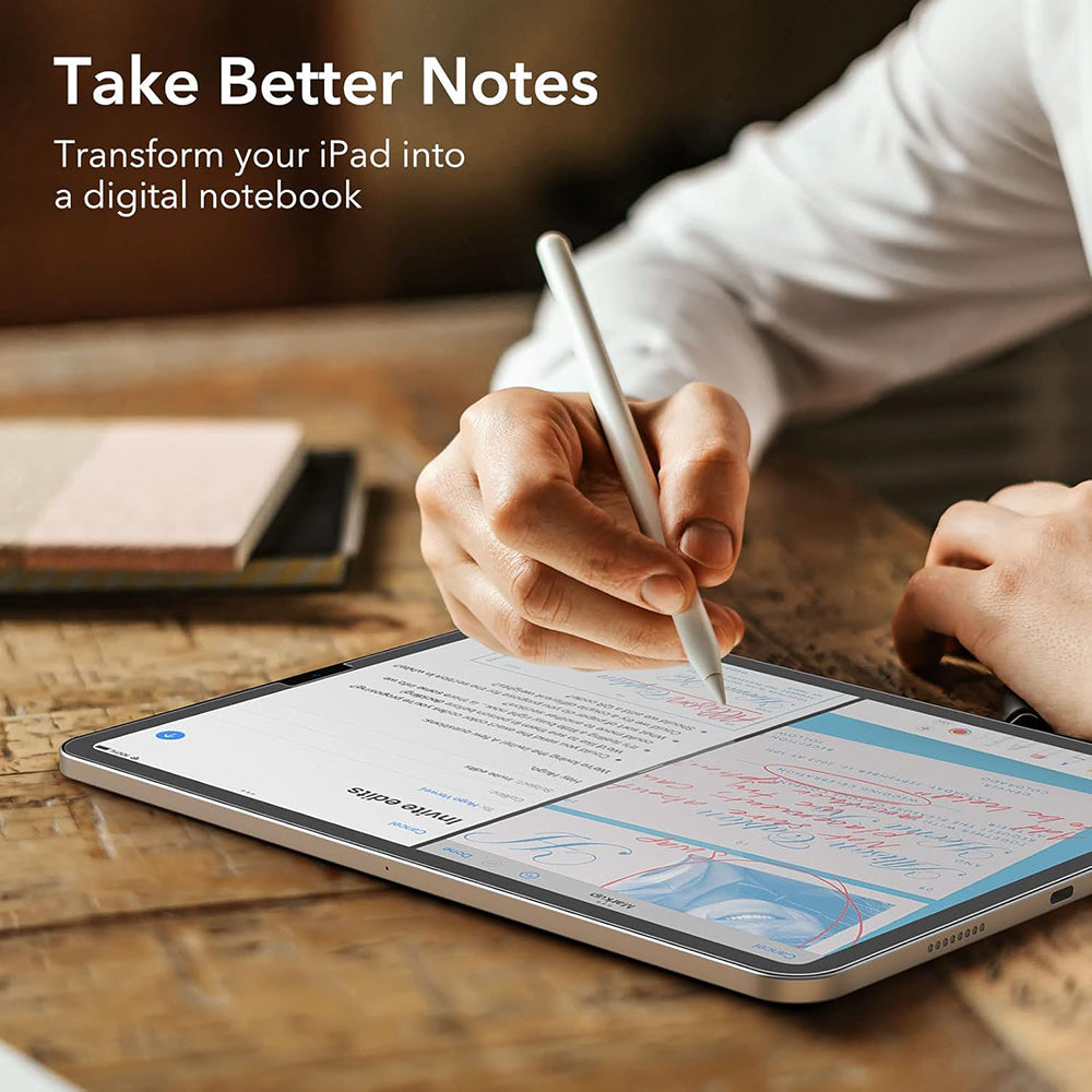 Προστατευτική Μεμβράνη Οθόνης Matte ESR Paper Feel για Apple iPad Pro 12.9 (2022) / Pro 12.9 (2021) / Pro 12.9 (2020), Πλαστική, Σετ 2 τεμαχίων