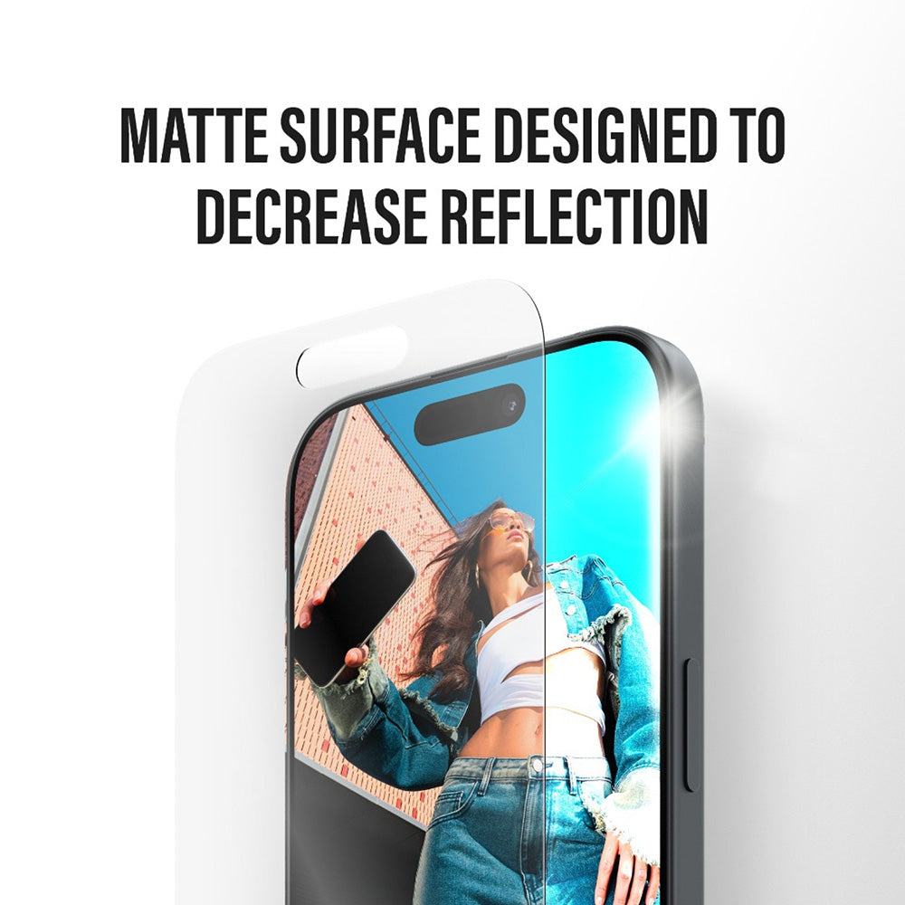 Προστατευτική Μεμβράνη Οθόνης Matte PanzerGlass Armor EasyAligner για Apple iPhone 17 Pro Max, Ενισχυμένο Γυαλί, Full Glue