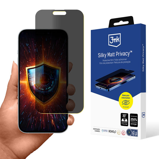 Προστατευτική Μεμβράνη Οθόνης Matte Privacy 3MK Silky για Apple iPhone 17 Air, Πλαστική